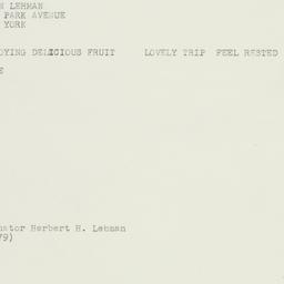 Telegram: 1952 August 10
