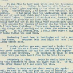 Letter: 1935 March 15