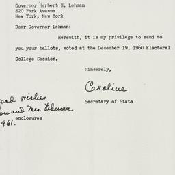 Letter: 1961 January 4