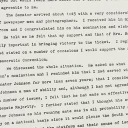 Telegram: 1960 July 15