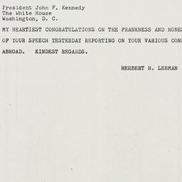 Letter: 1961 June 7