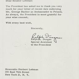 Telegram: 1961 December 13