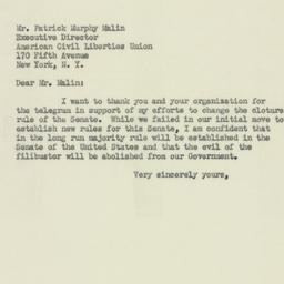Telegram: 1953 January 15