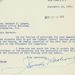 Letter: 1950 September 18