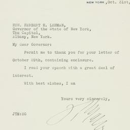 Letter: 1935 October 31