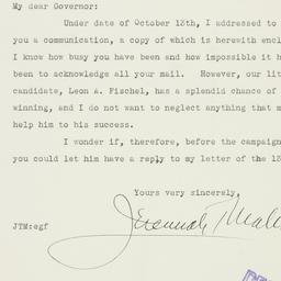 Letter: 1936 October 23