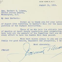 Letter: 1950 August 31