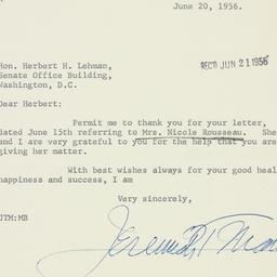 Letter: 1956 June 20