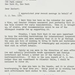Letter: 1960 May 26