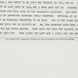 Telegram: 1963 March 27