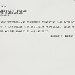 Telegram: 1961 September 11