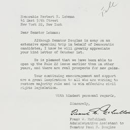 Letter: 1958 October 6