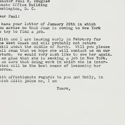 Letter: 1960 January 25