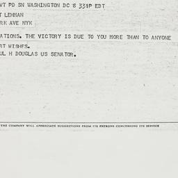 Telegram: 1961 September 8