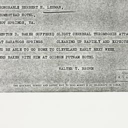 Telegram: 1937 July 16