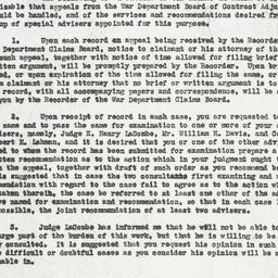 Memorandum: 1919 November 10