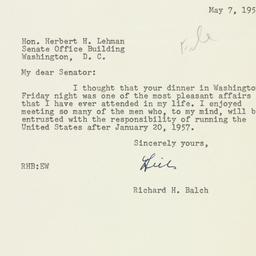 Letter: 1955 May 7