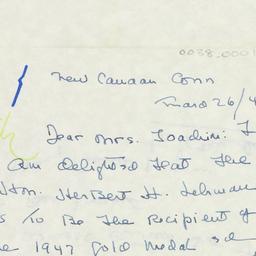 Letter: 1947 March 26