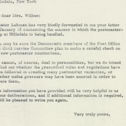 Letter: 1954 January 25