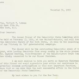 Letter: 1953 December 31