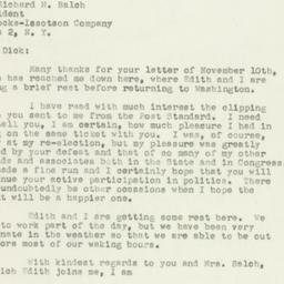 Letter: 1950 November 18