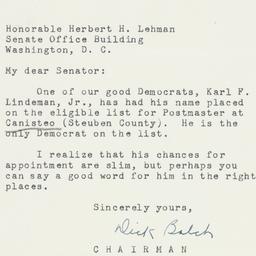 Letter: 1954 September 15