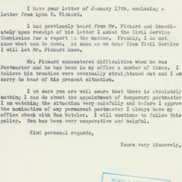 Letter: 1954 January 14