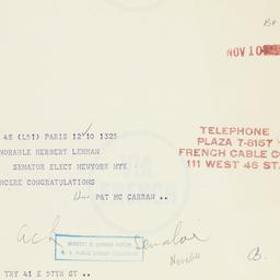 Letter: 1949 November 10