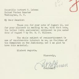 Letter: 1950 August 15