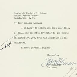 Letter: 1950 August 31