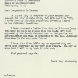 Letter: 1950 August 18