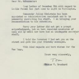 Letter: 1950 January 6