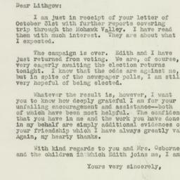 Letter: 1946 November 5