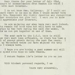 Letter: 1947 July 25