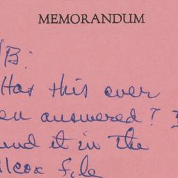 Memorandum: n.d.