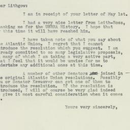 Letter: 1952 May 13