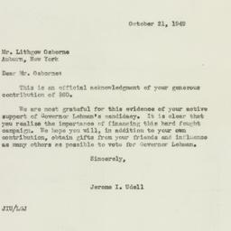 Letter: 1949 October 21