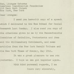 Letter: 1947 May 21