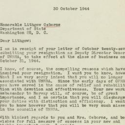 Letter: 1944 October 30