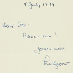 Letter: 1949 July 7