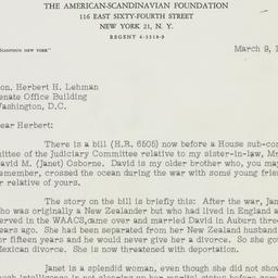 Letter: 1950 March 9