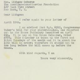 Letter: 1950 April 29