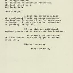 Letter: 1947 July 1
