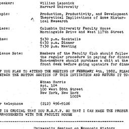 Announcements, 1982-02-04. ...