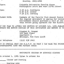 Announcements, 1981-10-01. ...