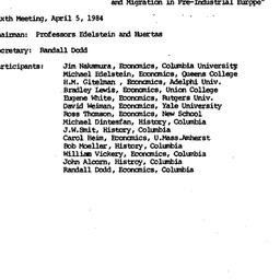 Minutes, 1984-04-05. Econom...