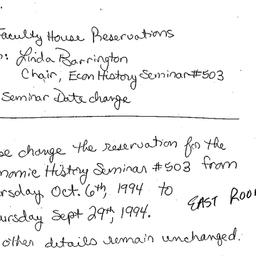 Correspondence, Economic Hi...