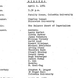 Minutes, 1981-04-02. Econom...