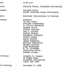 Minutes, 1980-11-13. Econom...