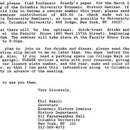 Announcements, 1989-02-16. ...